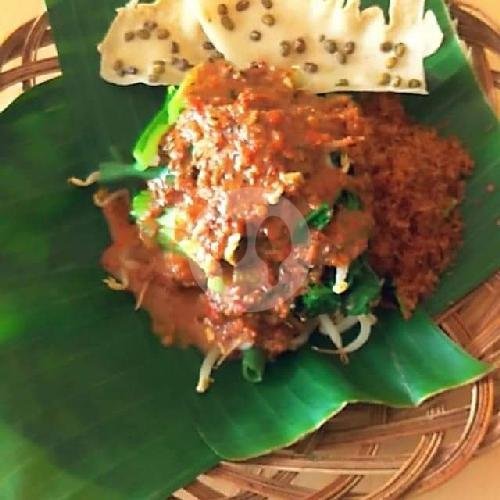 Nasi Pecel Komplit menu Warung Jawa Timur Bu Joko, Sentul