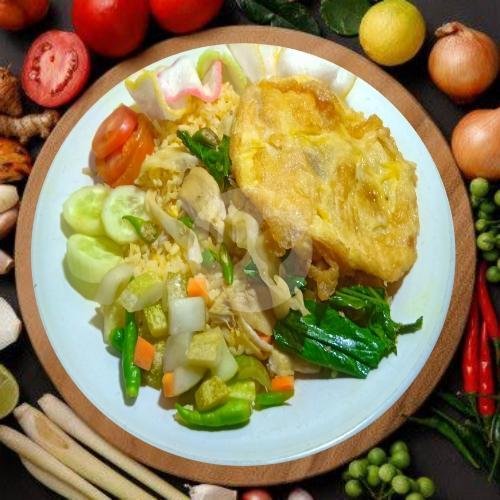 nasi goreng ayam+terimedan telur dadar menu Nasi Goreng Pojok Pak Gendut, Murai Permai