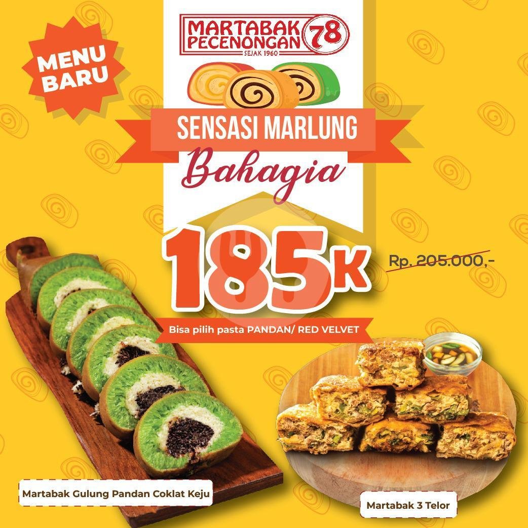 Sensasi Marlung Bahagia menu Martabak Pecenongan 78, Medan Satria