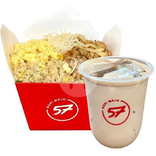 2 Kopi Susu Vanilla+1 Kopi Susu Caramel+1 Kopi Susu Hazelnut menu Kopi Maju 57, Rinjani