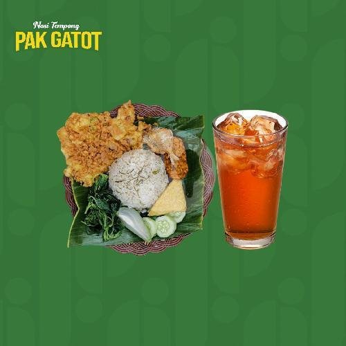 Paket Telur Kribo Es Jeruk menu Nasi Tempong Pak Gatot, Gegerkalong