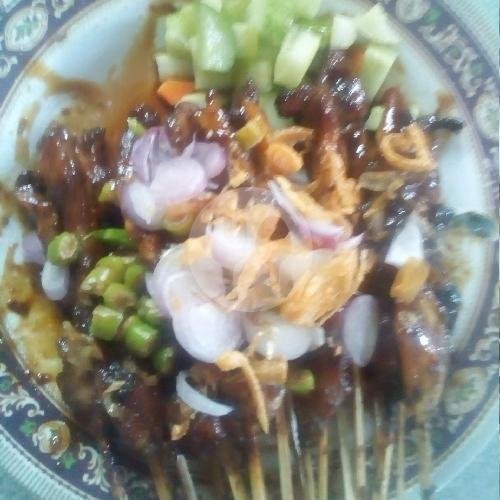 Sate Sapi Asin Pedas + Nasi menu Sate Madura Kantin Sehat Inti