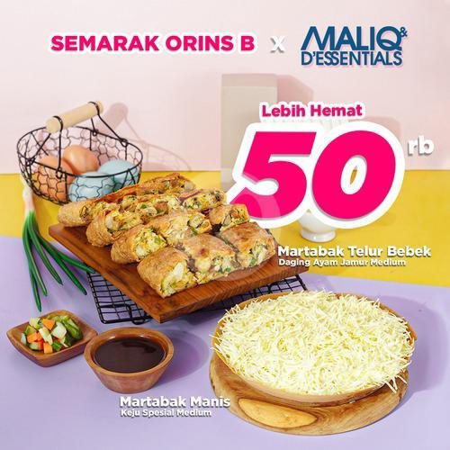 Semarak Orins B x Maliq & D'Essentials menu Martabak Pizza Orins, Pondok Bambu