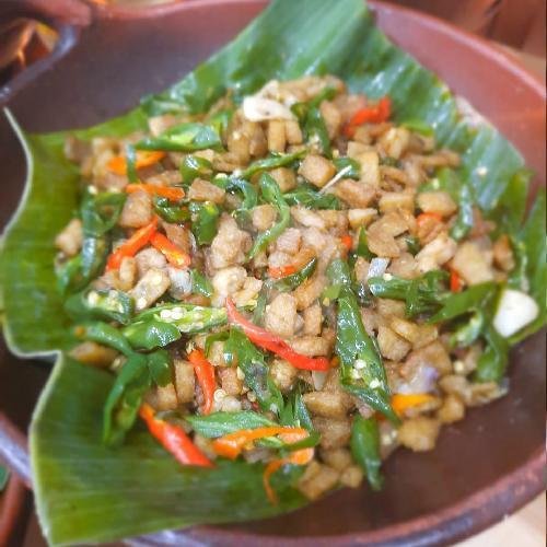 Daun Singkong Bumbu Gule menu Jangan Lombok Nyonyah