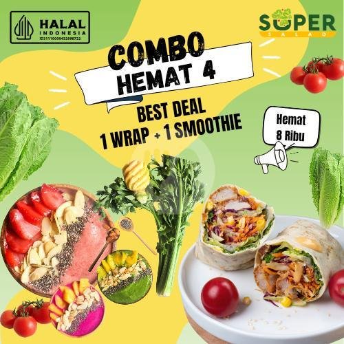 Gift Box A - 1 Salad, 1 Wrap menu Super Salad, Binus Syahdan