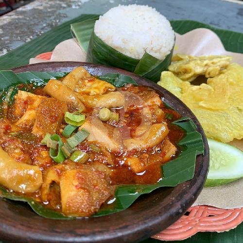 Sego Krengsengan Jerohan (Babat Usus) menu Lalapan dan Angkringan Cak Tomo, Lowokwaru