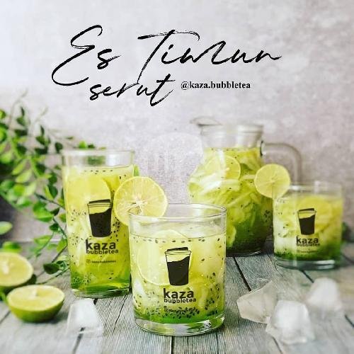 Es Timun serut (L) menu KAZA Bubble Tea, Cihampelas