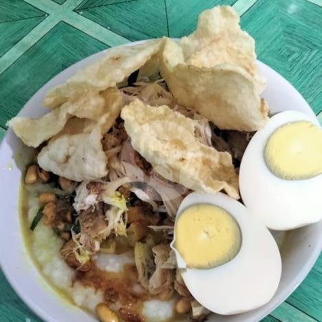 Bubur Ayam Telor Ayam Rebus + 1 Sate menu Bubur Ayam Lik Basir, Pancoran Barat