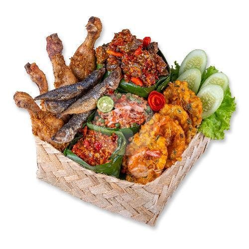 Sego Besek Paru Balado 2-3Pax + Minum + Kerupuk menu Sego Sambel Cak Uut, Sukun