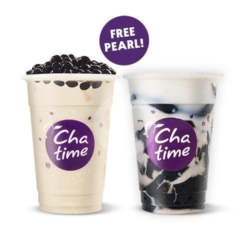 Hemat B : Brown Sugar Milk Tea + Lychee Green Tea menu Chatime x Cupbop, Living Plaza Cinere