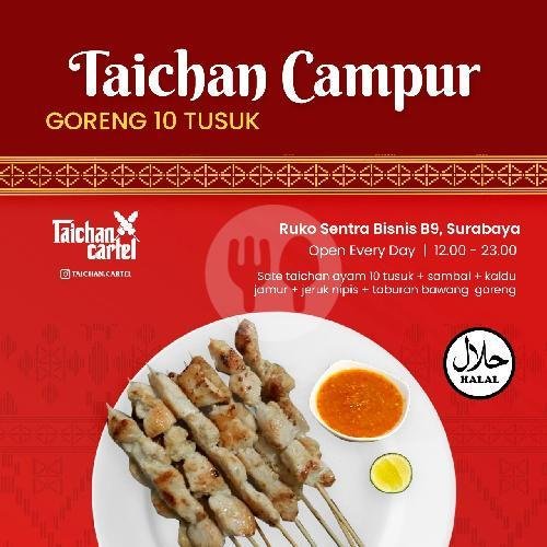 Sate Taichan Campur Bakar 10 Tusuk menu Sate Taichan Cartel