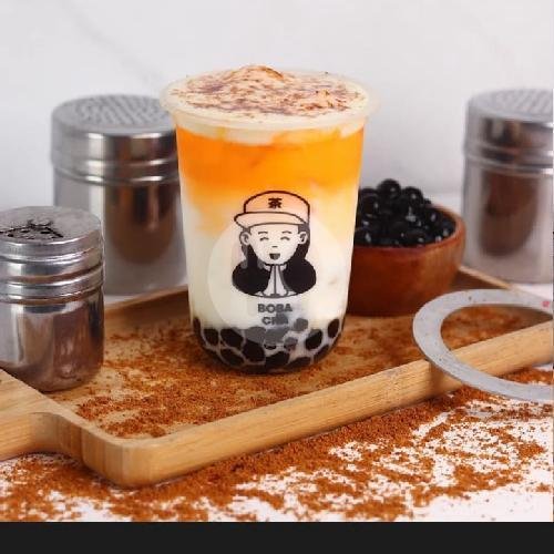 Boba Milk Strawberry menu Boba Cha, Buah Batu