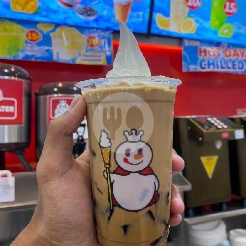 Ice Cream Toffee Hazelnut Latte menu Mixue Gentan, Baki Gentan