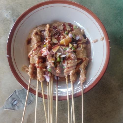 Sate ayam menu Mie Ayam Bakso Pak Pendek, Puspanjolo Tengah