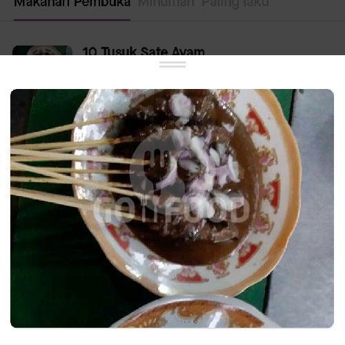 10 Tusuk Sate Ayam Tanpa Lemak menu Warung Sate Pak Somad, Lowokwaru