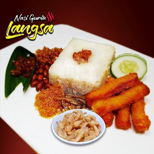 Nasi Gurih, Udang Crispy, Dendeng Sapi, Sambal Bawang + Lauk Extra menu Nasi Gurih Langsa, Arimbi
