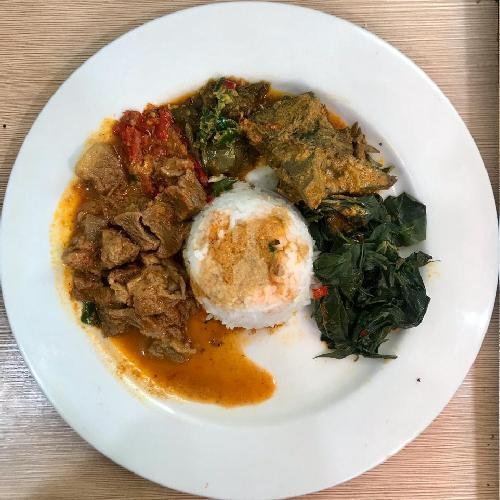 Nasi Gule Cincang menu Nasi Padang RM Maju Jaya, Gegerkalong