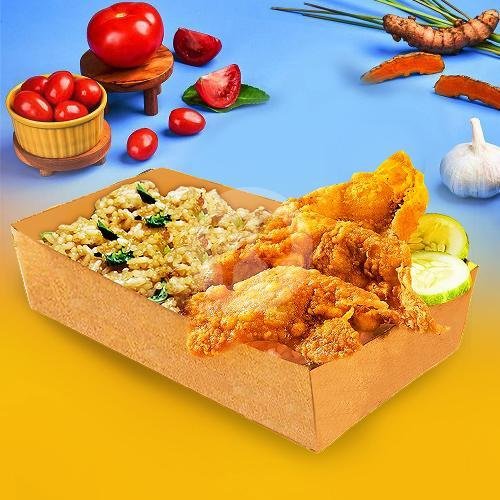 Nasgor ceplok spesial kulit menu Raja Nasi Kulit, warung omah 21