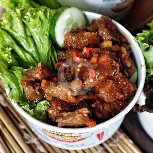 Oseng Gurita Pedas + Nasi menu Oseng Lombok, Dukuh Pakis