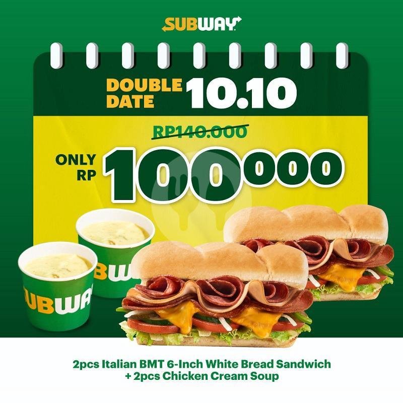 10.10 Combo menu Subway, Buah Batu