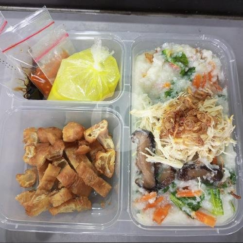 Bubur Ayam Telor Pitan Ala HK menu Bubur Ayam Paniis, Bangka