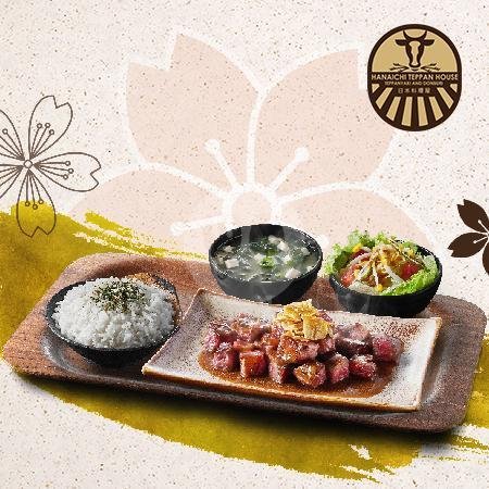 Salmon Teppan Set menu Hanaichi Teppan House, Pakuwon Mall