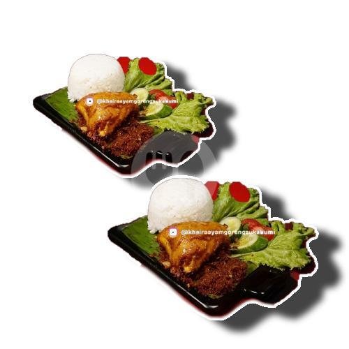 Paket Daging Kepala + Kulit Goreng menu Khaira Ayam Goreng, Sukabumi