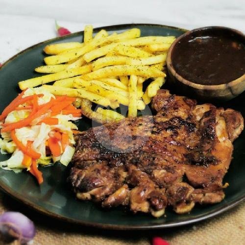 Grilled Chicken Rice W/ Brown Blackpepper Sauce menu Bulaf Cafe, Cilandak