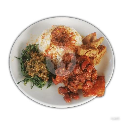NASI AYAM PENYET BUMBU RENDANG UNI MEGA menu NASI RENDANG DAN SATE PADANG UNI MEGA, MENDUT REGENCY