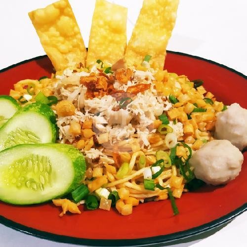 Nasi Tempong Ayam menu Pangsit Mie Malang Mas Bro, Sukoharjo Kota