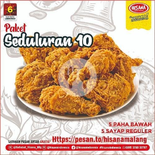 Seduluran 10 Paha Bawah menu Hisana Fried Chicken, Wendit S33
