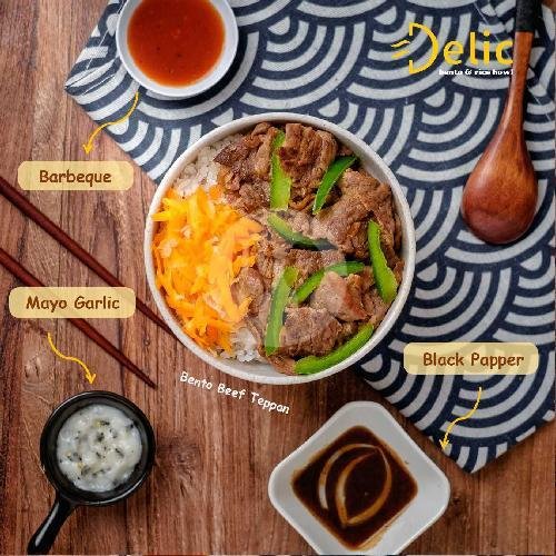 Rice Bowl Katsu Beef menu Delic Bento & Rice Bowl, Cisaranten Kulon