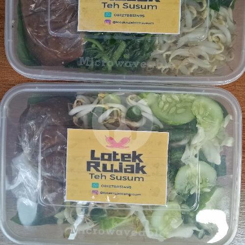 Karedok + Nasi menu Lotek Rujak Teh Susum, Batujajar