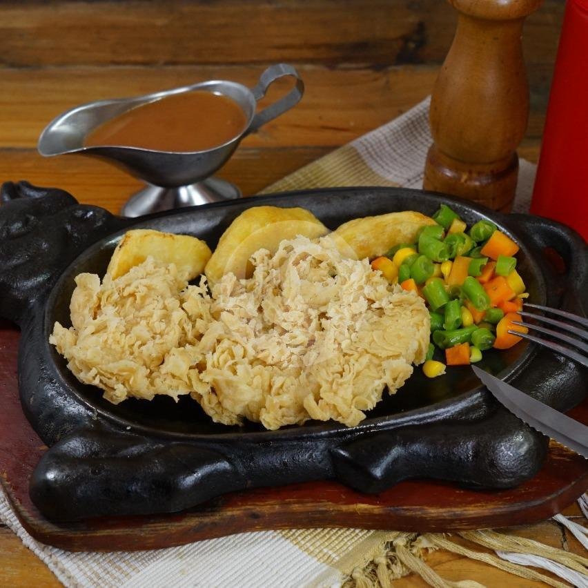 Double Beef Crispy Gf menu Steak Omm (MAMAMIA), Tentara Pelajar
