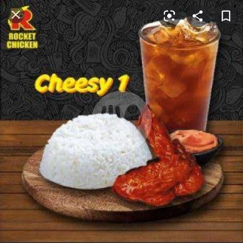 Paket 2 Cheesy Level menu Rocket Chicken, Masaran Sragen