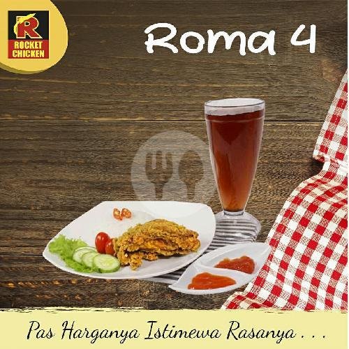 Roma 5 menu Rocket Chicken, Bandara Solo