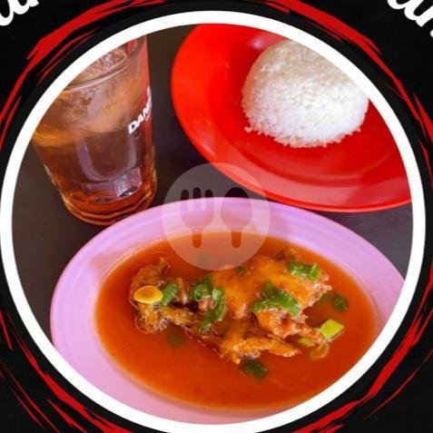 Paket Ayam Siram Saos Tiram menu Waroeng Ayam Siram, Lemahabang
