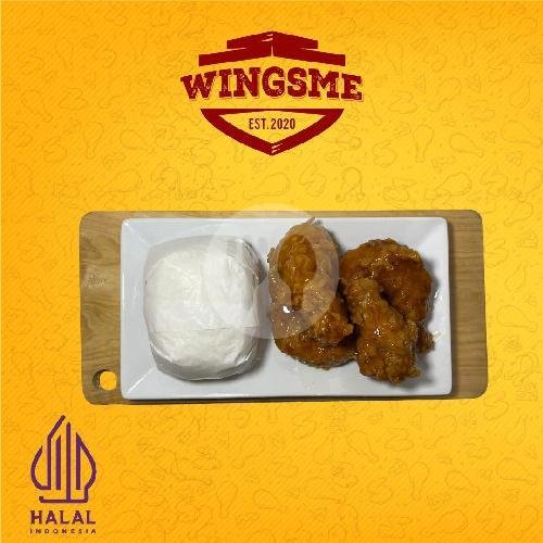 Paket Wingsme 1 ( 4pcs Wings + Nasi Putih) menu Wingsme, Simpang Gajaya