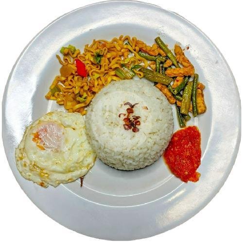 Nasi Telor Balado menu Burjo Putra Sunda, Kledokan