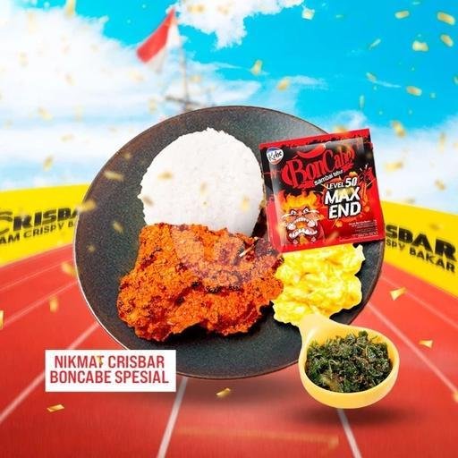 Crisbar Bon Cabe Spesial menu Ayam Geprek Crisbar, UI