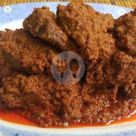 Rendang menu RM Padang Waringin Baru, Utan Kayu Raya