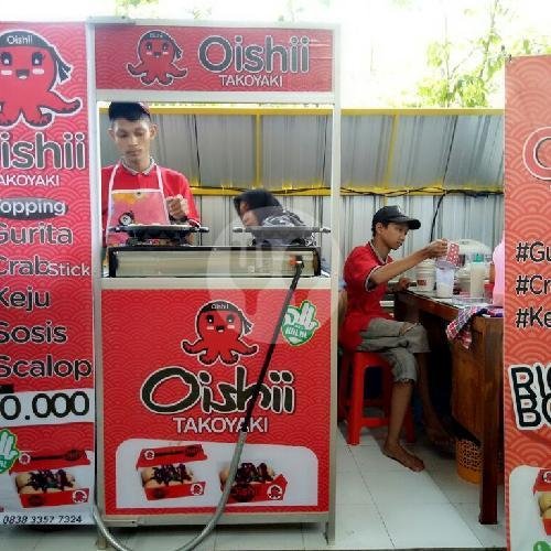 Takoyaki Topping Crab Stick ( Isi 4 ) menu Oishii Takoyaki, Madiun
