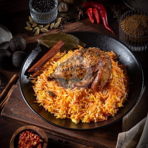 Nasi Kebuli Telor Mata Sapi menu Kebuli Kedai Abuya, Pasar Baru Unand