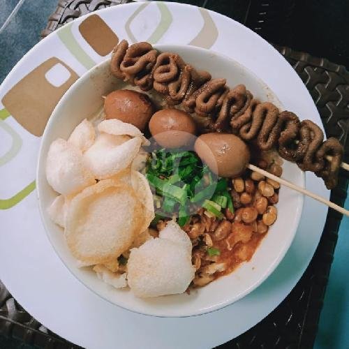 Bubur Ayam + Sate Usus menu Bubur Ayam Titazik, Ngagel Jaya Selatan