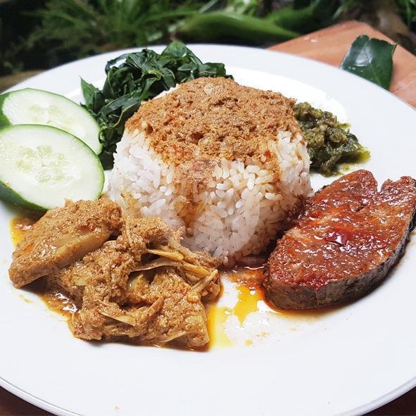 Paket Padang Vegan 2 menu Padang Vegan Damai, Foodcourt Mall Malioboro