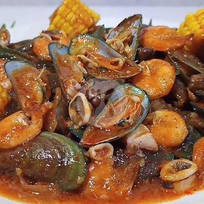 Rame 2 ( Mix Seafood ) menu Kerang Ngenes & Ayam Bakar Baim, Cipedes