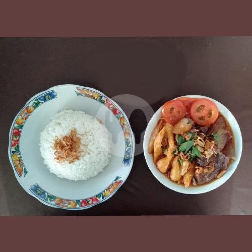 Soto Daging Kuah (Santan) +Nasi menu Soto Mie Bogor Bang Mamal Tea, Pengadegan Timur Raya