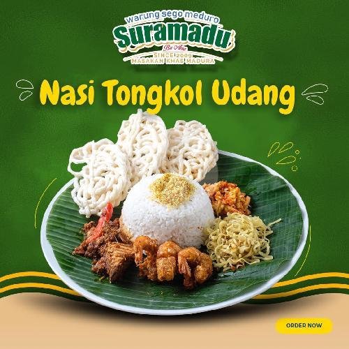 Nasi Campur Tongkol menu Warung Sego Meduro Suramadu Bu Anna, Klampis Jaya