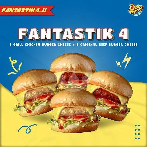 Grill Chicken Burger menu Dons Burger Cafe, Pusat Grosir Cililitan