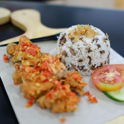 Ayam Geprek Moza Nasi tutug Oncom + Teh - Dada menu Ayam Geprek Taubat, Talun